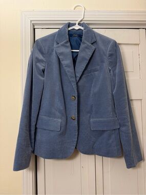 Women’s Light Blue Polo Ralph Lauren Corduroy Blazer Size 2